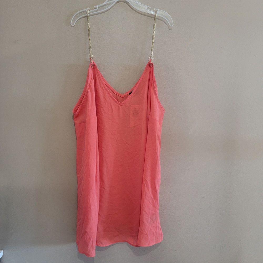 Torrid Coral Flowy Chain Strap Tank Size 2